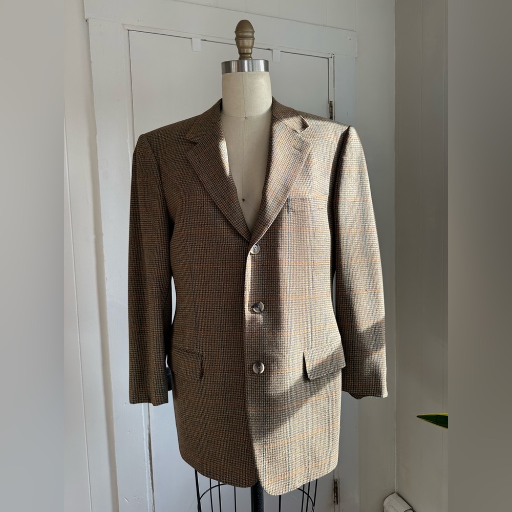 Ermenegildo Zegna Brown Checkered Blazer